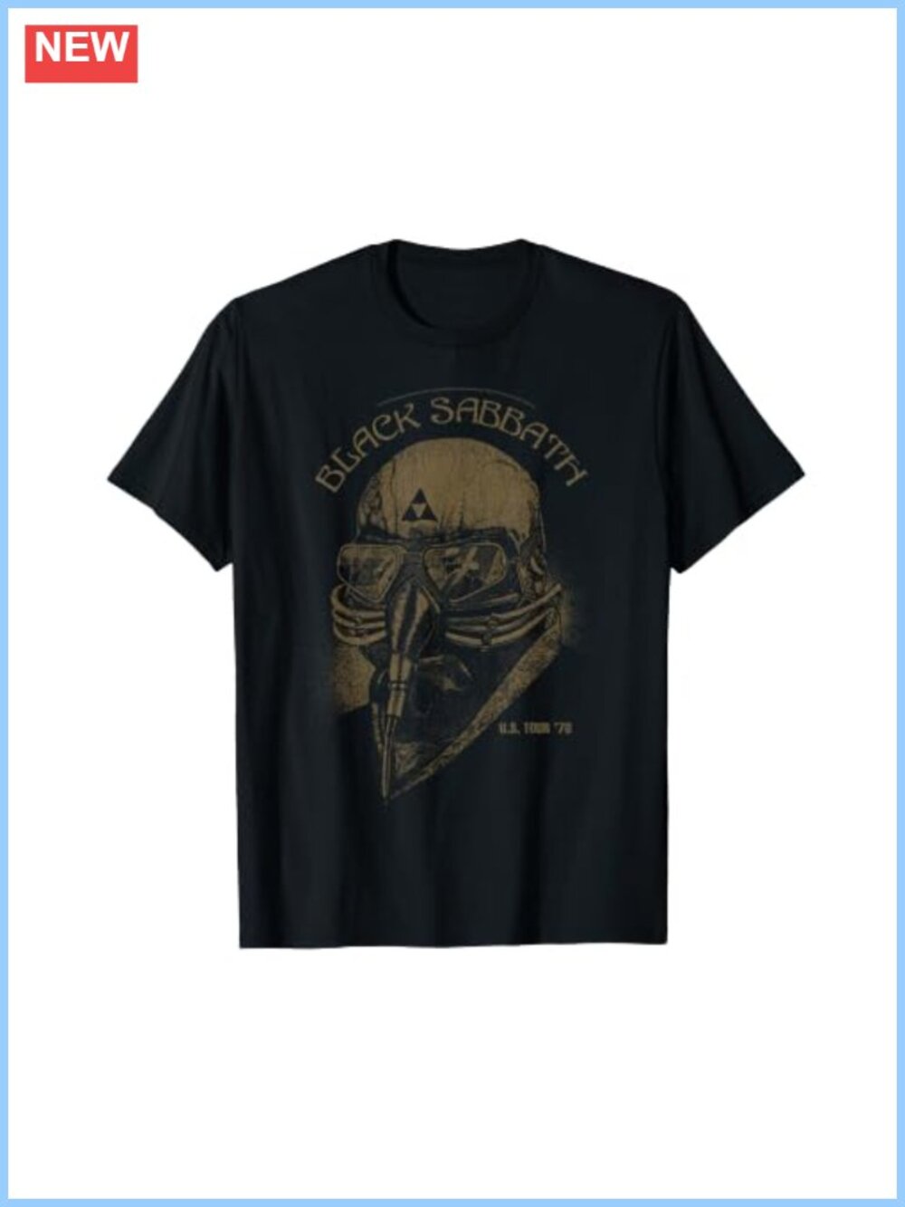 Black Sabbath Official US Tour 78 T-Shirt Classic Fit Crew Neck